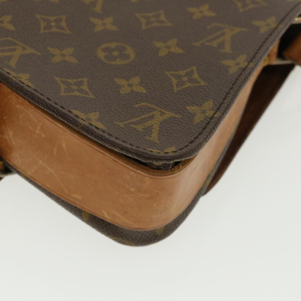 LOUIS VUITTON Monogram Cartouchiere MM Shoulder Bag Vintage M51253 Auth rd3167