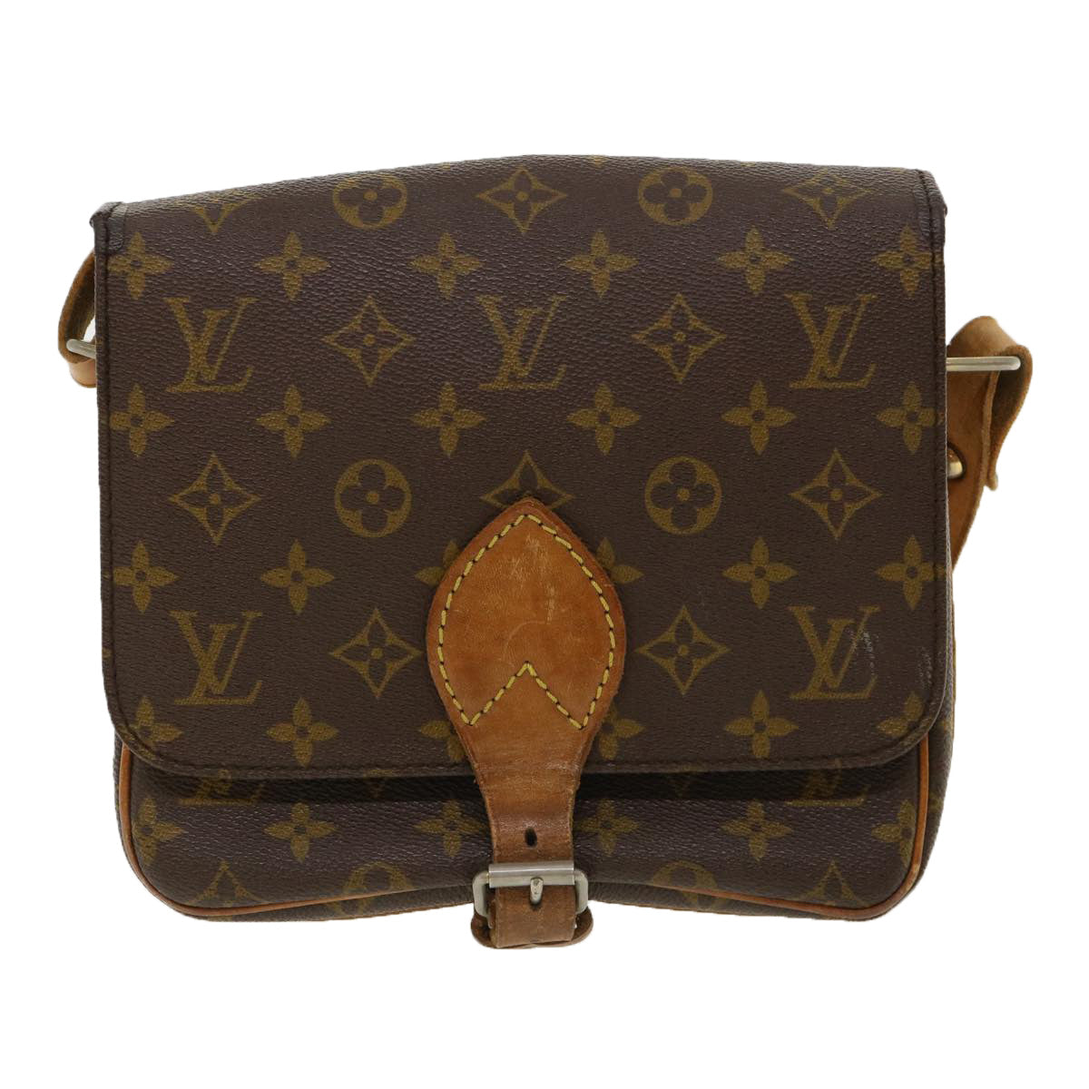 LOUIS VUITTON Monogram Cartouchiere MM Shoulder Bag Vintage M51253 Auth rd3167