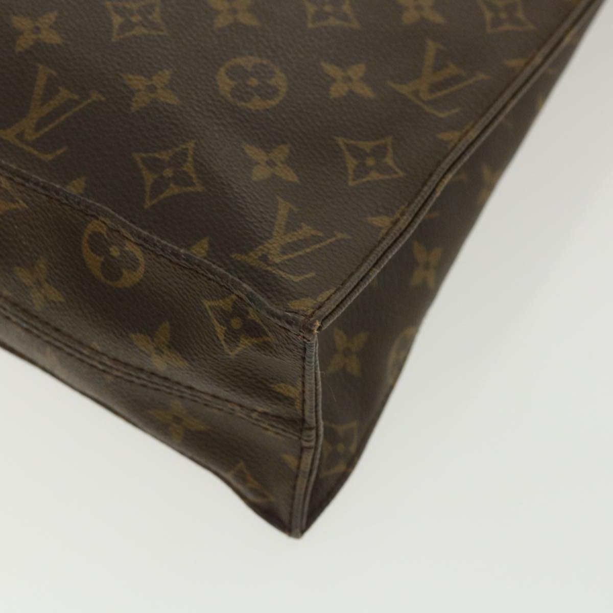 LOUIS VUITTON Monogram Sac Plat Hand Bag M51140 LV Auth rd3176