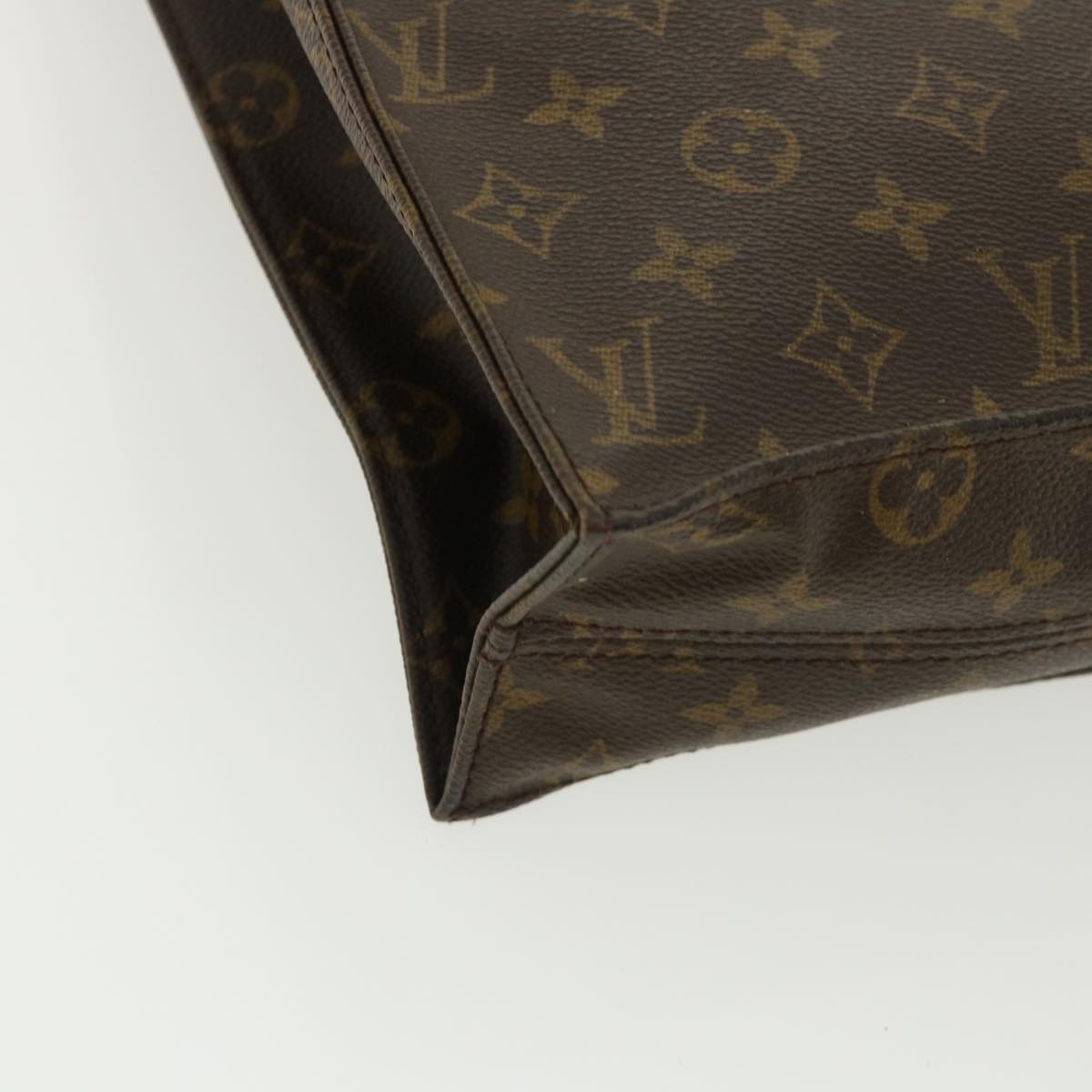 LOUIS VUITTON Monogram Sac Plat Hand Bag M51140 LV Auth rd3176