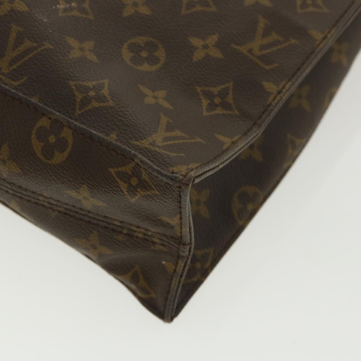 LOUIS VUITTON Monogram Sac Plat Hand Bag M51140 LV Auth rd3176