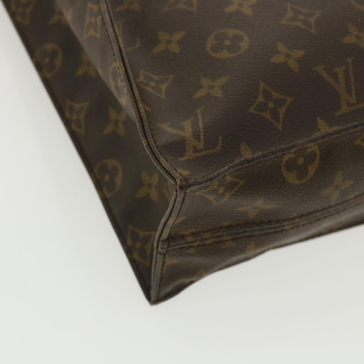 LOUIS VUITTON Monogram Sac Plat Hand Bag M51140 LV Auth rd3176