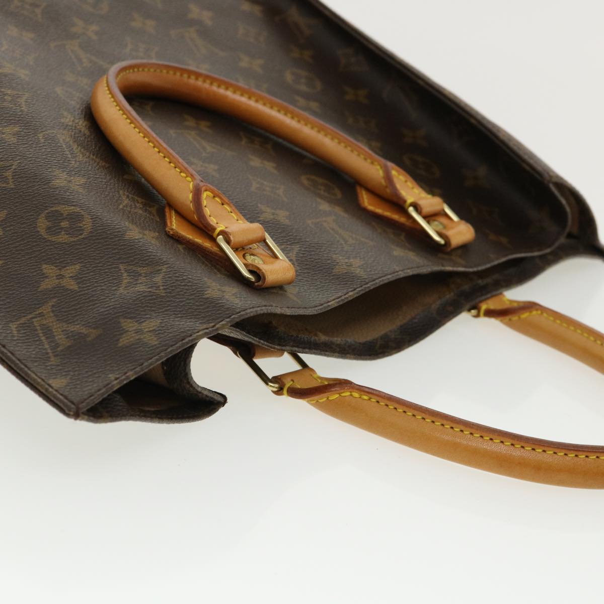 LOUIS VUITTON Monogram Sac Plat Hand Bag M51140 LV Auth rd3176