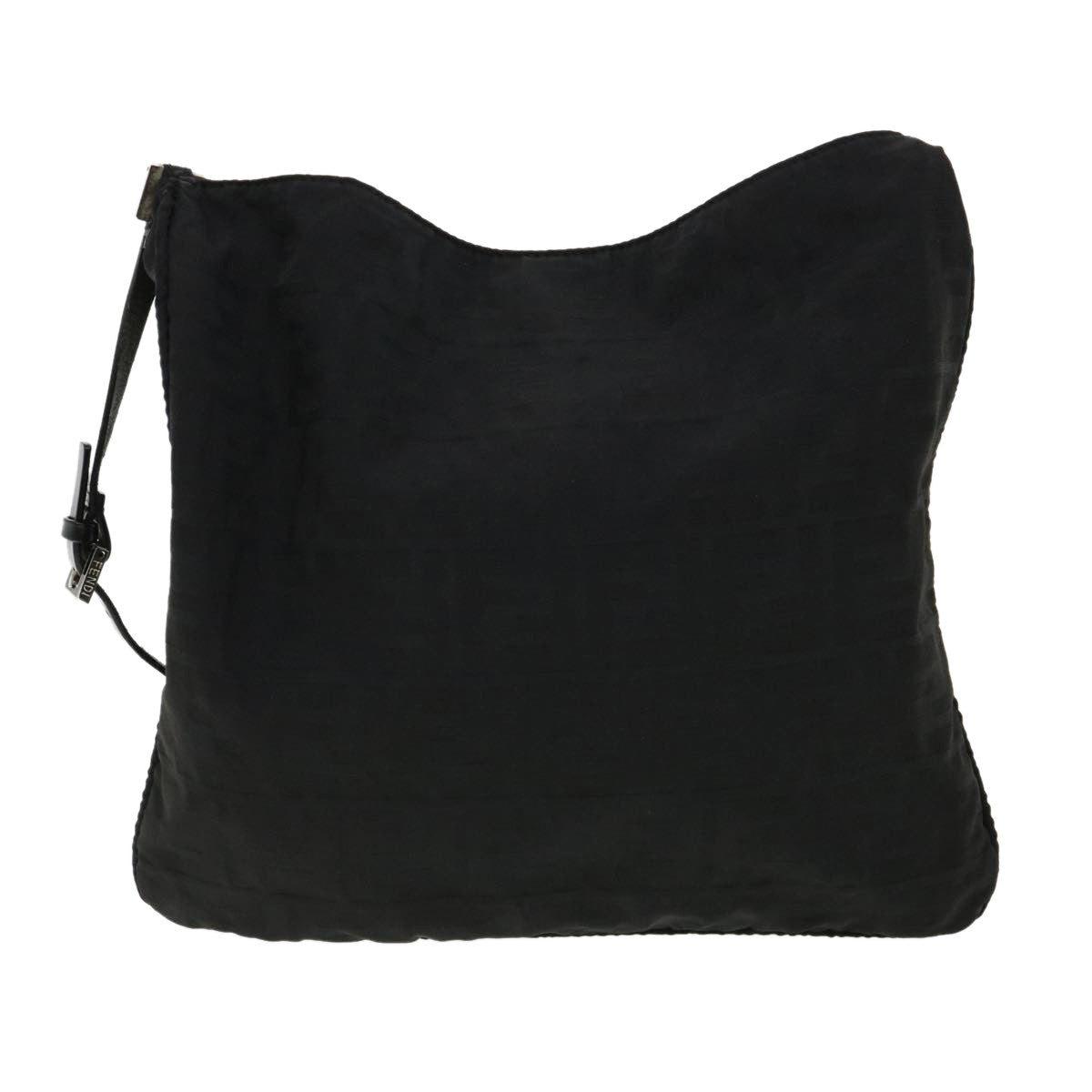 FENDI Zucca Canvas Shoulder Bag Black Auth rd3223 - 0