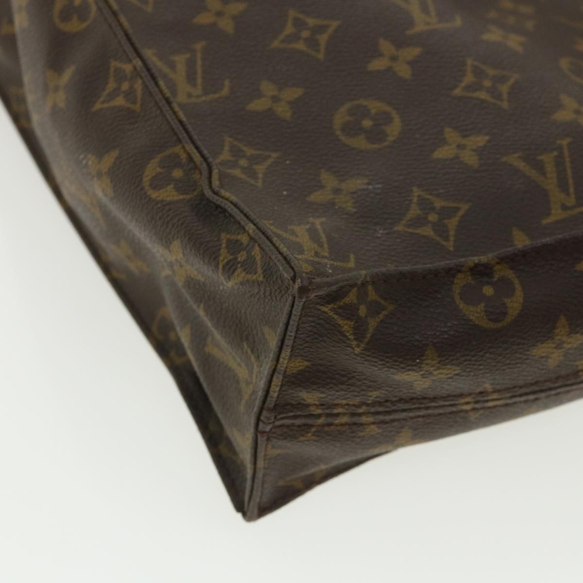 LOUIS VUITTON Monogram Sac Plat Hand Bag M51140 LV Auth rd3226