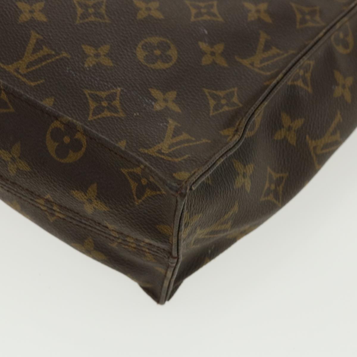 LOUIS VUITTON Monogram Sac Plat Hand Bag M51140 LV Auth rd3226