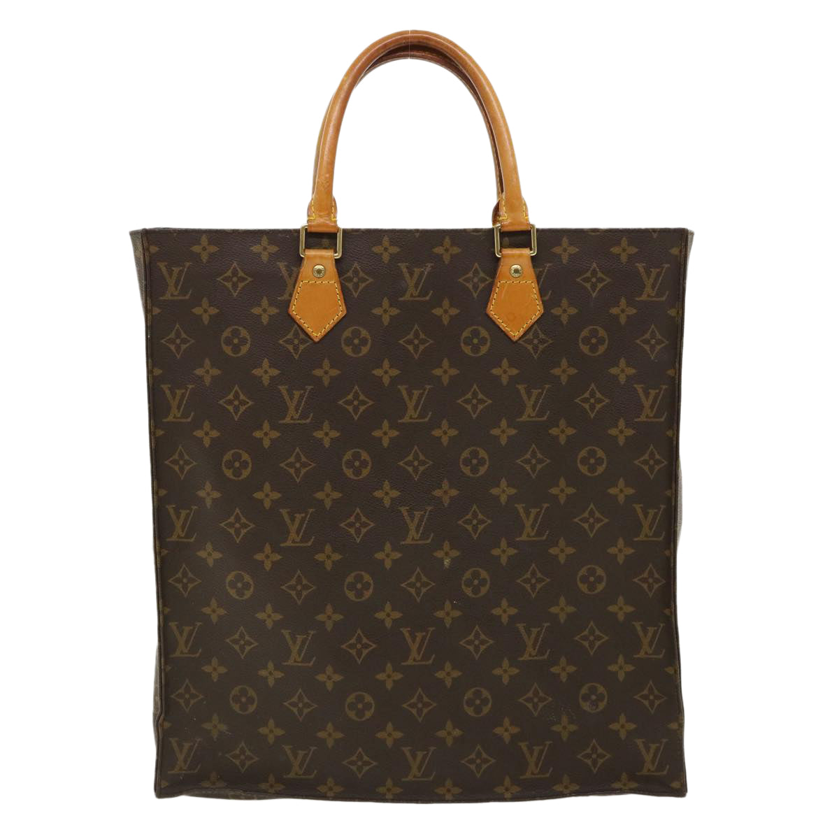 LOUIS VUITTON Monogram Sac Plat Hand Bag M51140 LV Auth rd3226 - 0