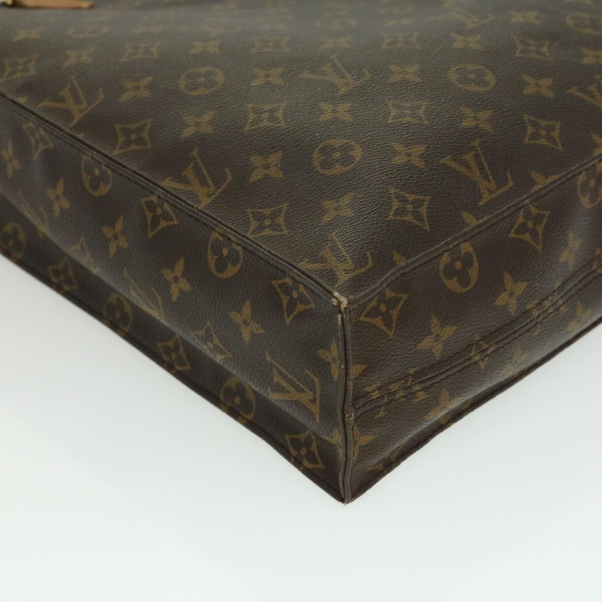 LOUIS VUITTON Monogram Sac Plat Hand Bag M51140 LV Auth rd3260