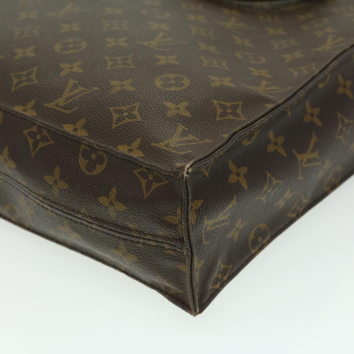 LOUIS VUITTON Monogram Sac Plat Hand Bag M51140 LV Auth rd3260