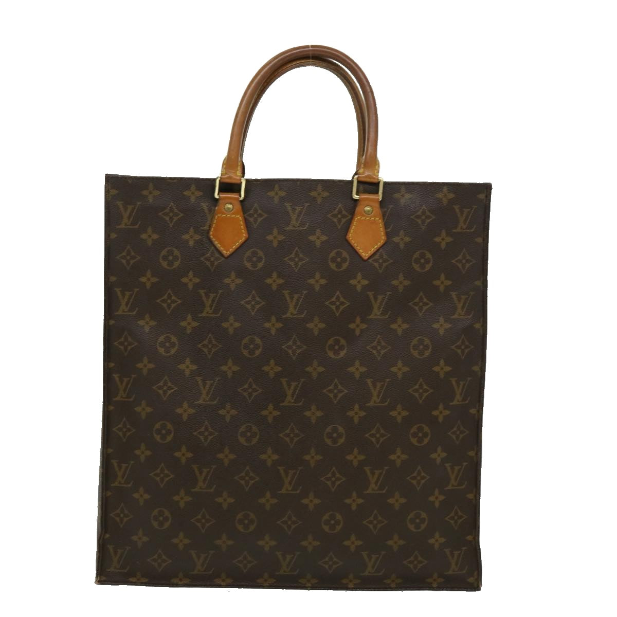 LOUIS VUITTON Monogram Sac Plat Hand Bag M51140 LV Auth rd3260 - 0