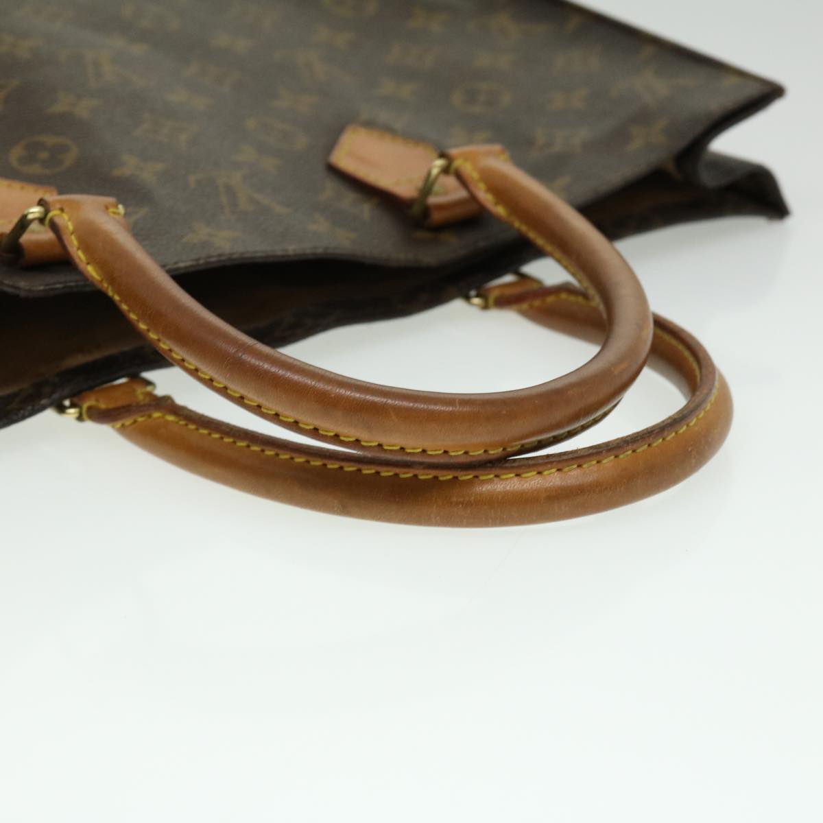 LOUIS VUITTON Monogram Sac Plat Hand Bag M51140 LV Auth rd3260