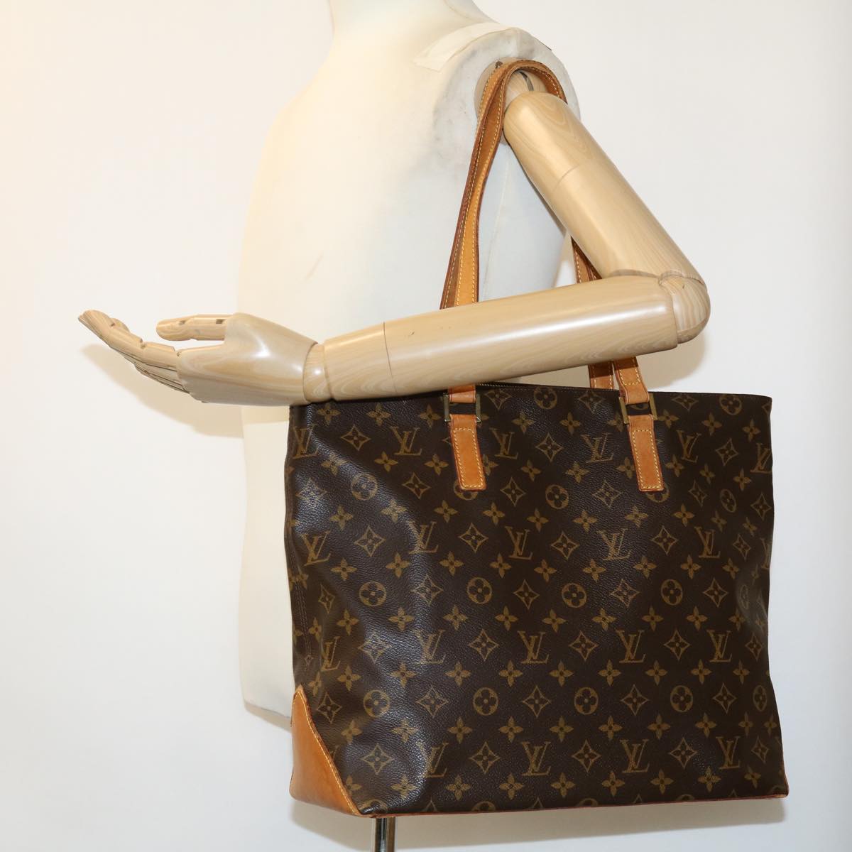 LOUIS VUITTON Monogram Cabas Mezzo Tote Bag M51151 LV Auth rd3267