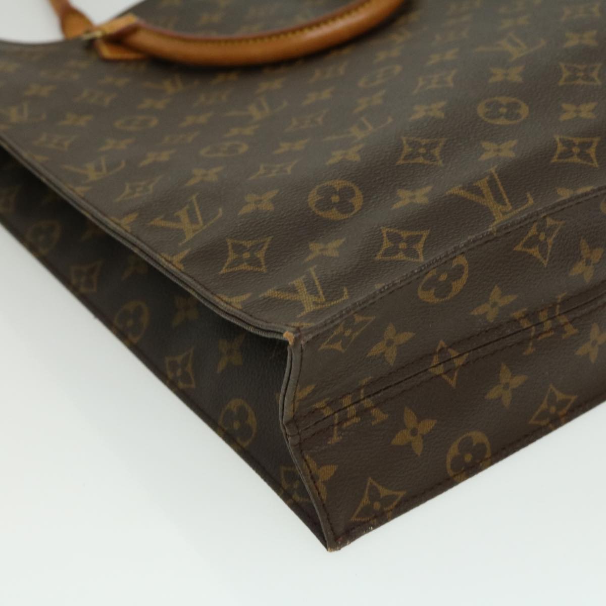 LOUIS VUITTON Monogram Sac Plat Hand Bag M51140 LV Auth rd3271