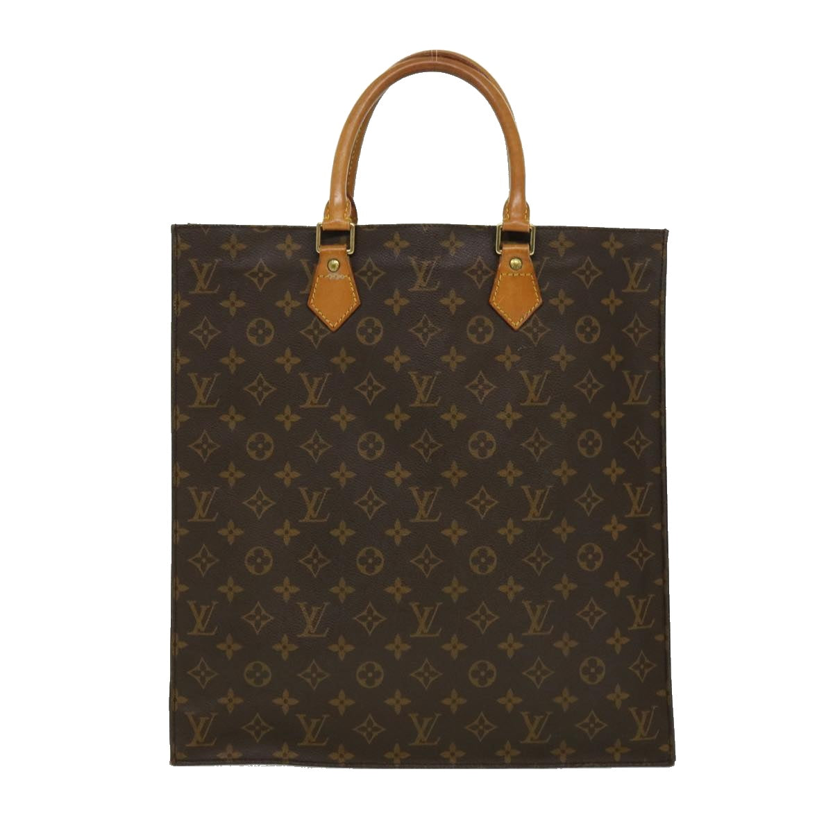 LOUIS VUITTON Monogram Sac Plat Hand Bag M51140 LV Auth rd3271