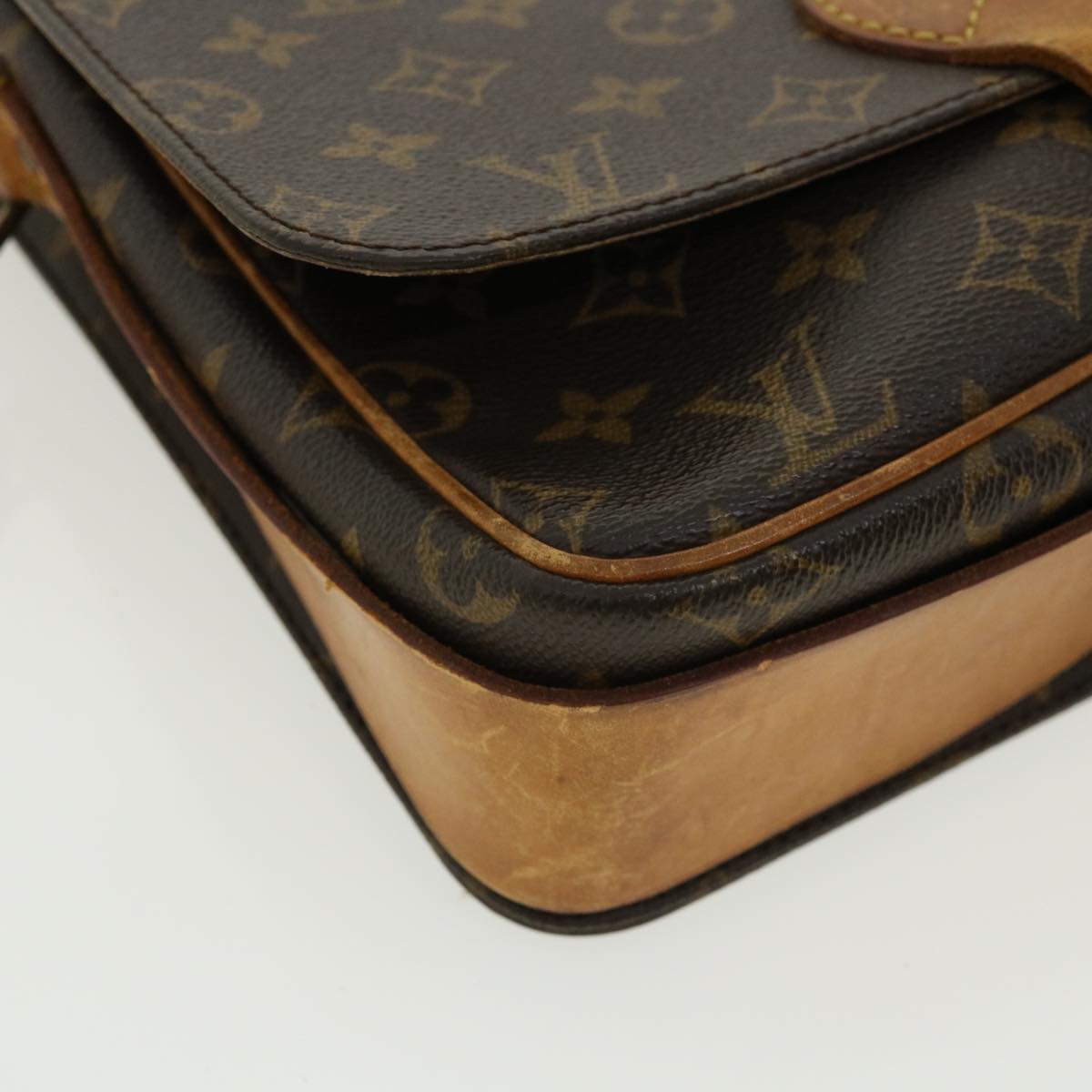 LOUIS VUITTON Monogram Cartouchiere GM Shoulder Bag L027 LV Auth rd3306