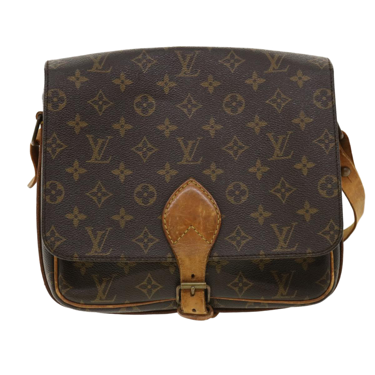 LOUIS VUITTON Monogram Cartouchiere GM Shoulder Bag L027 LV Auth rd3306