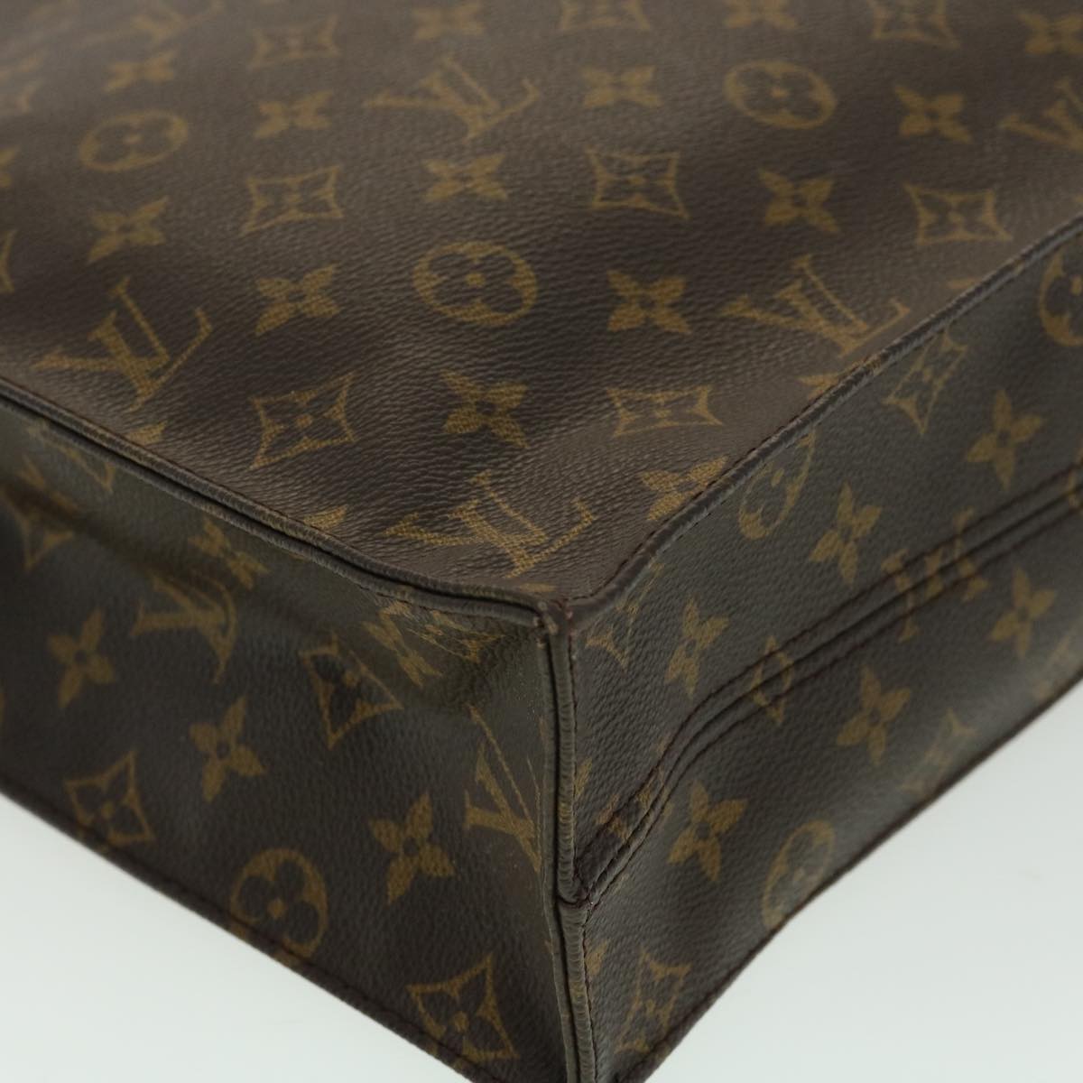 LOUIS VUITTON Monogram Sac Plat Hand Bag M51140 LV Auth rd3421