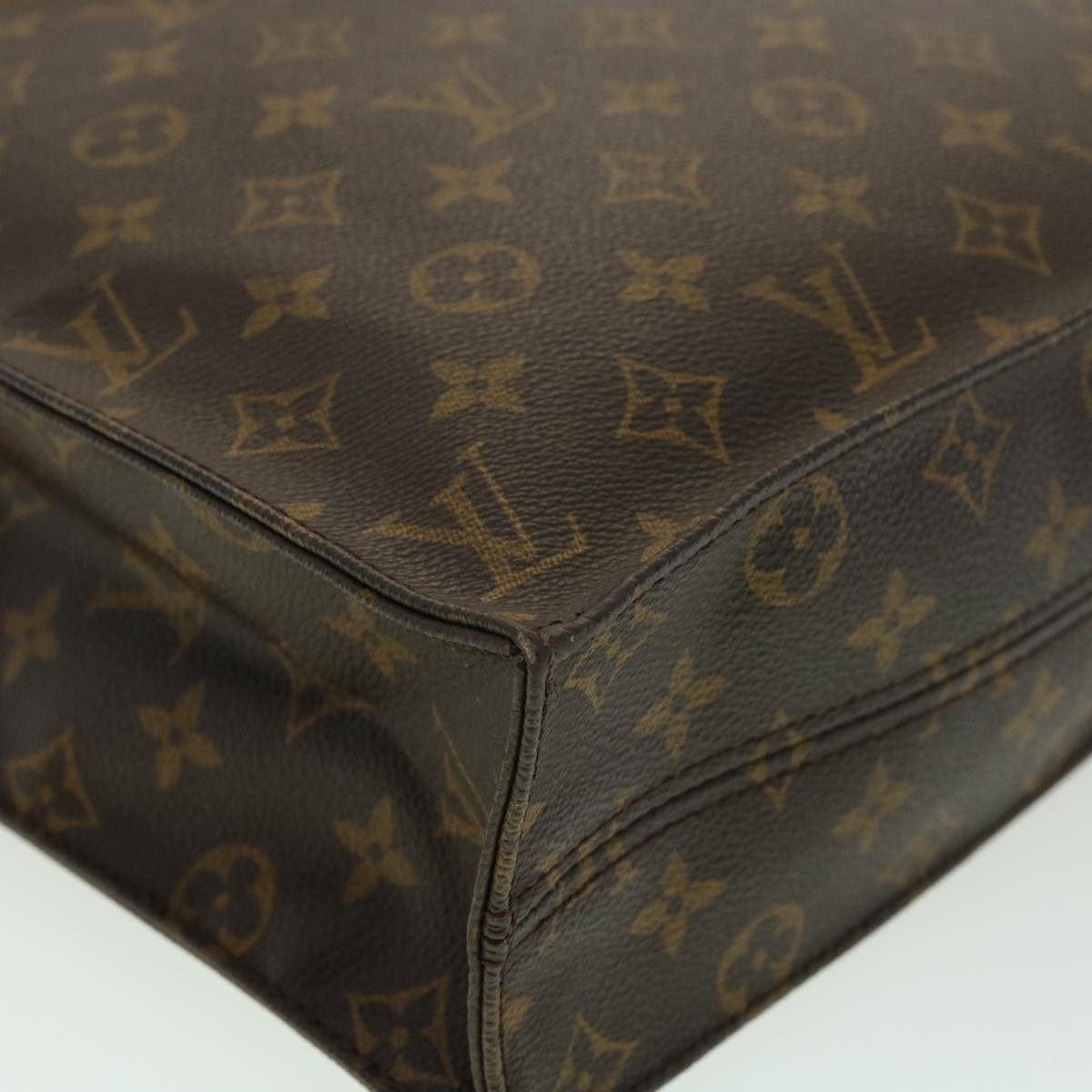 LOUIS VUITTON Monogram Sac Plat Hand Bag M51140 LV Auth rd3421