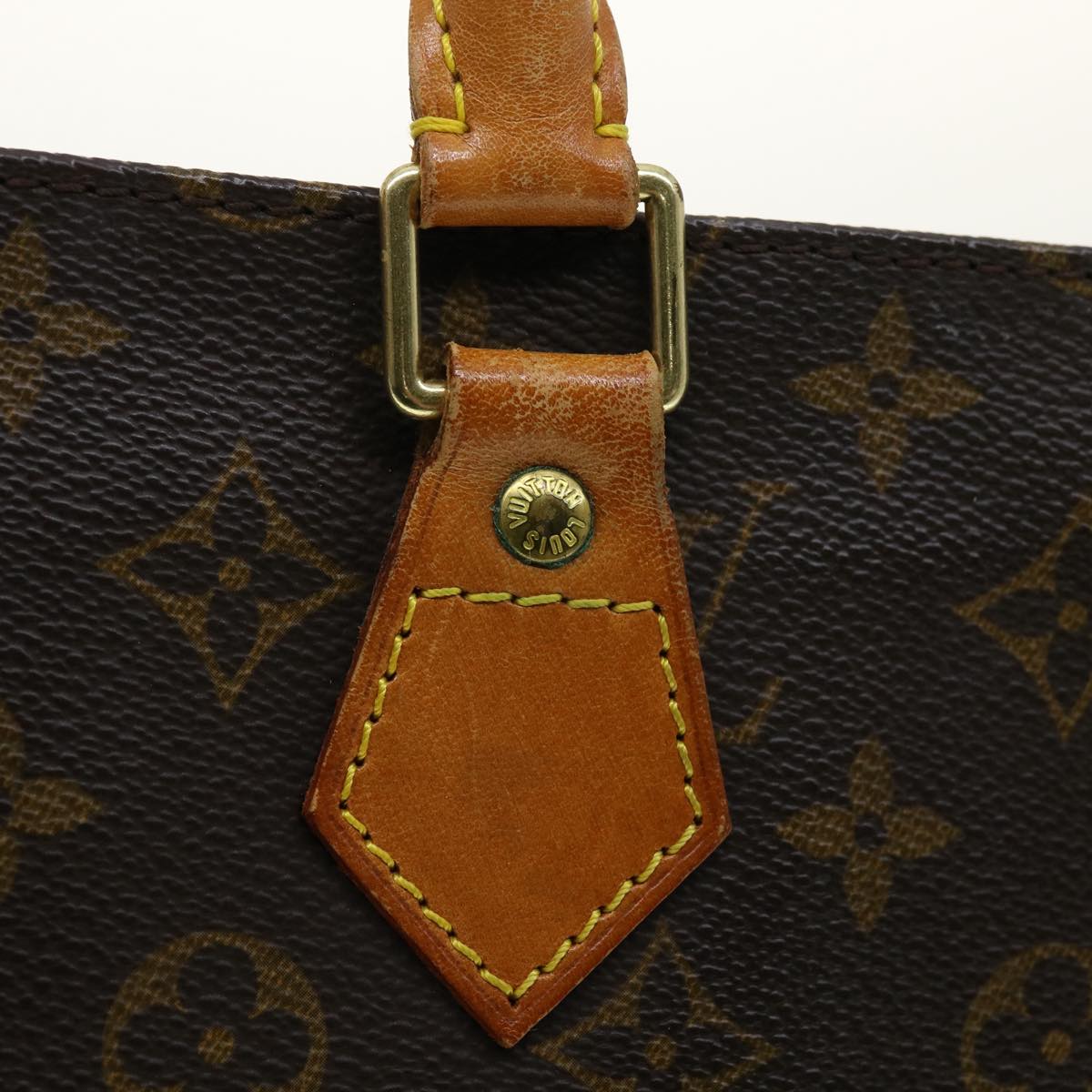 LOUIS VUITTON Monogram Sac Plat Hand Bag M51140 LV Auth rd3421