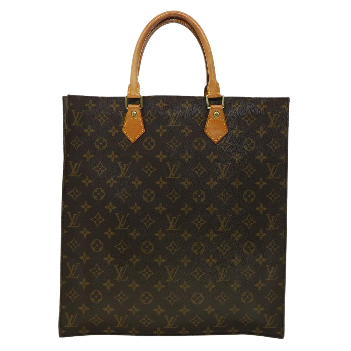 LOUIS VUITTON Monogram Sac Plat Hand Bag M51140 LV Auth rd3421 - 0