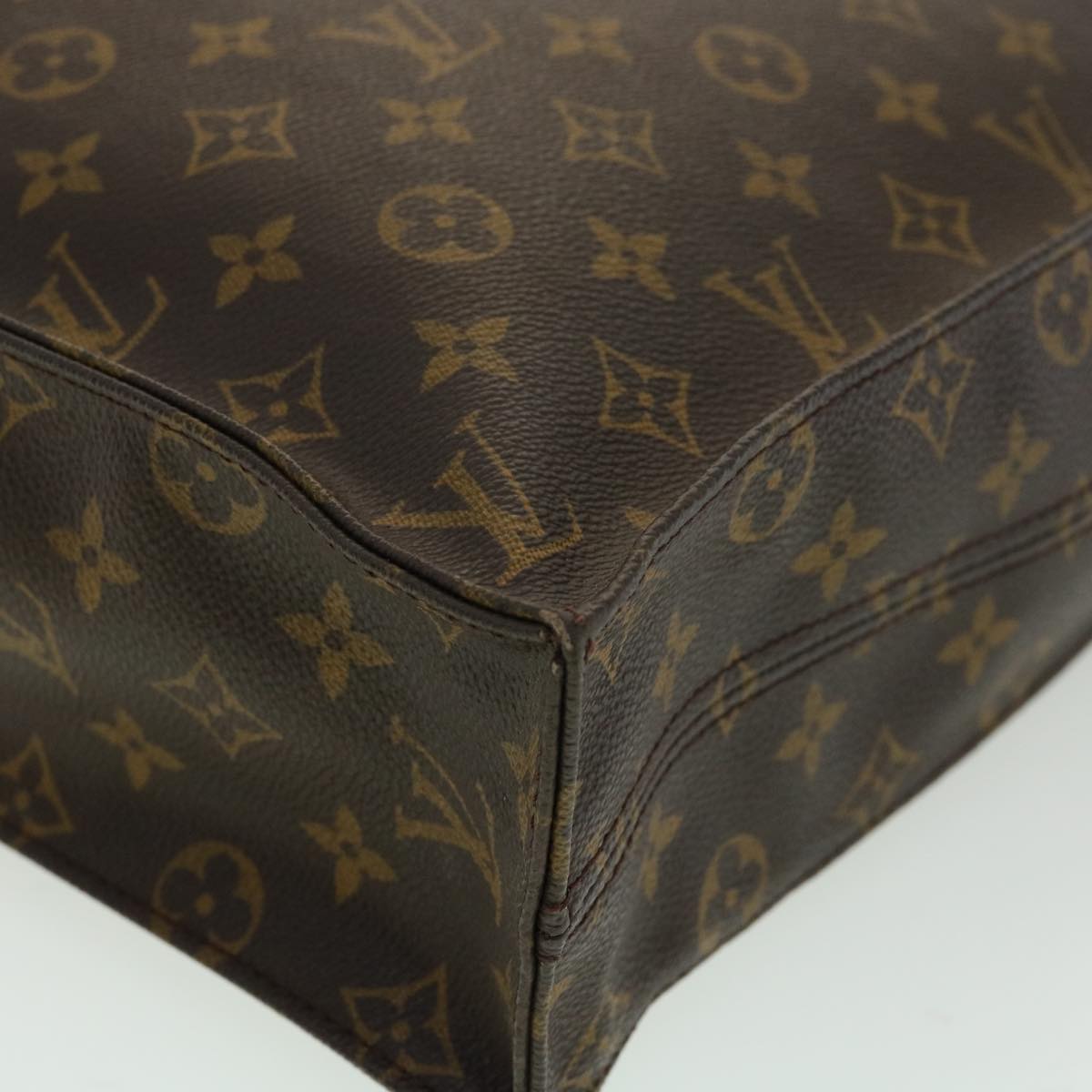 LOUIS VUITTON Monogram Sac Plat Hand Bag M51140 LV Auth rd3456