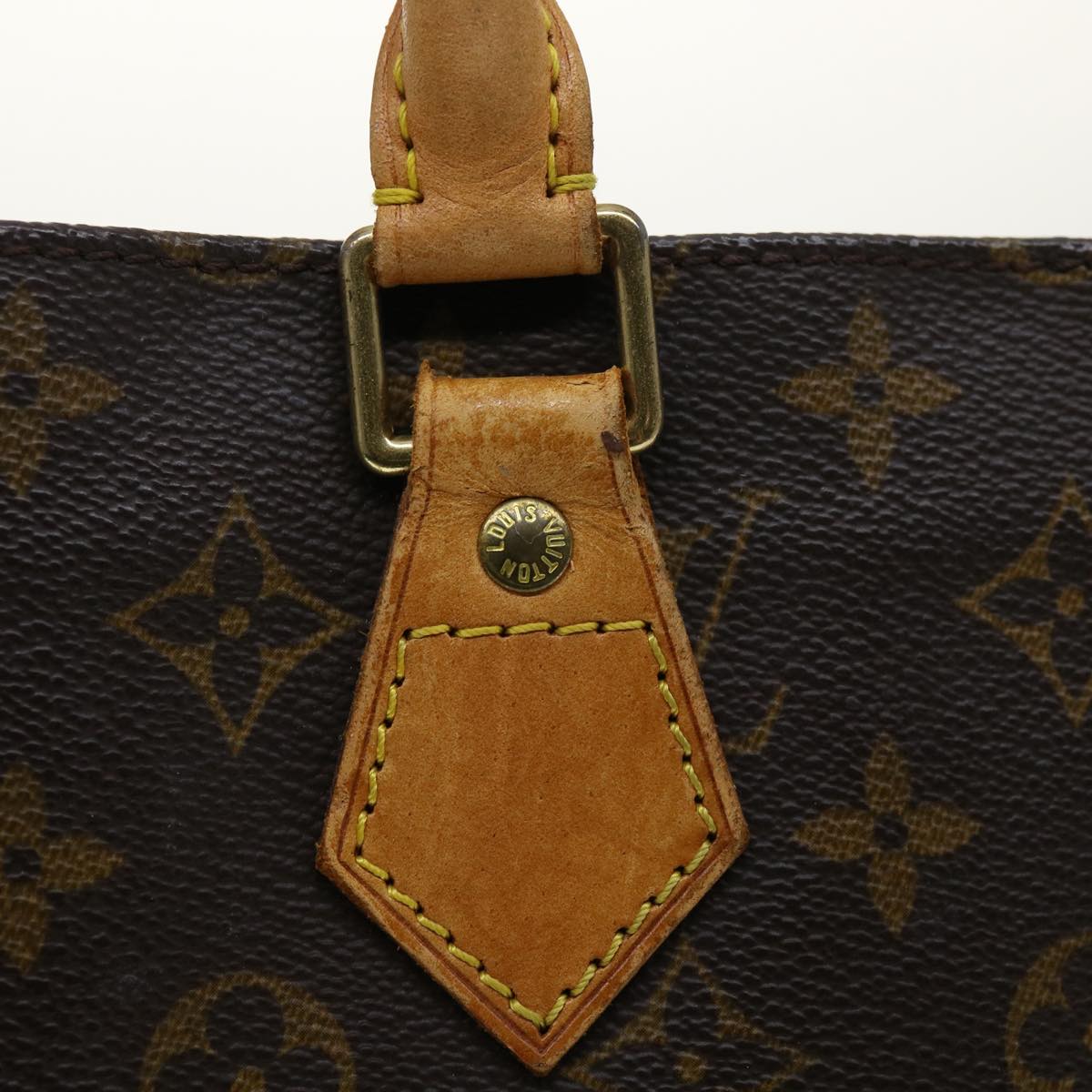 LOUIS VUITTON Monogram Sac Plat Hand Bag M51140 LV Auth rd3456