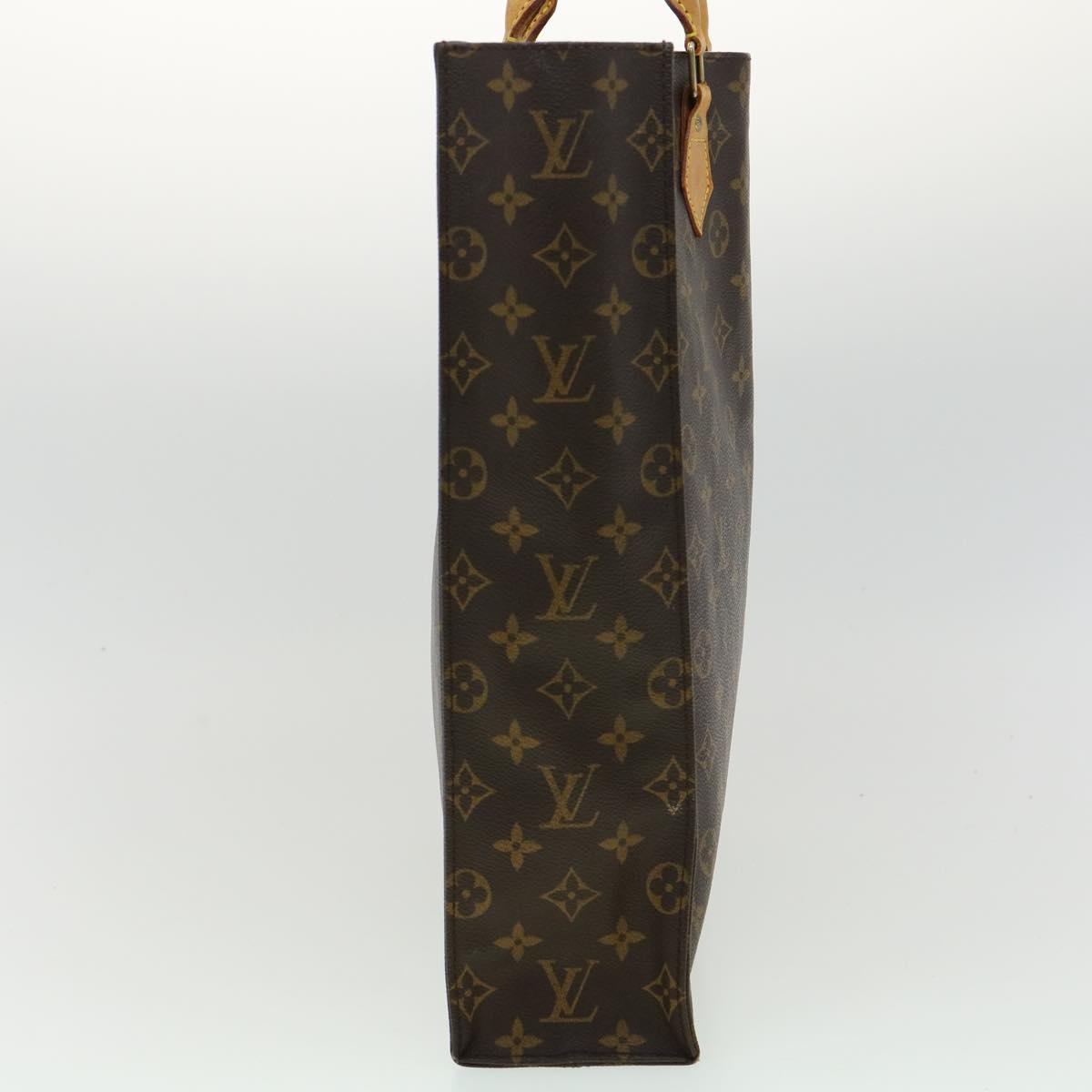 LOUIS VUITTON Monogram Sac Plat Hand Bag M51140 LV Auth rd3456