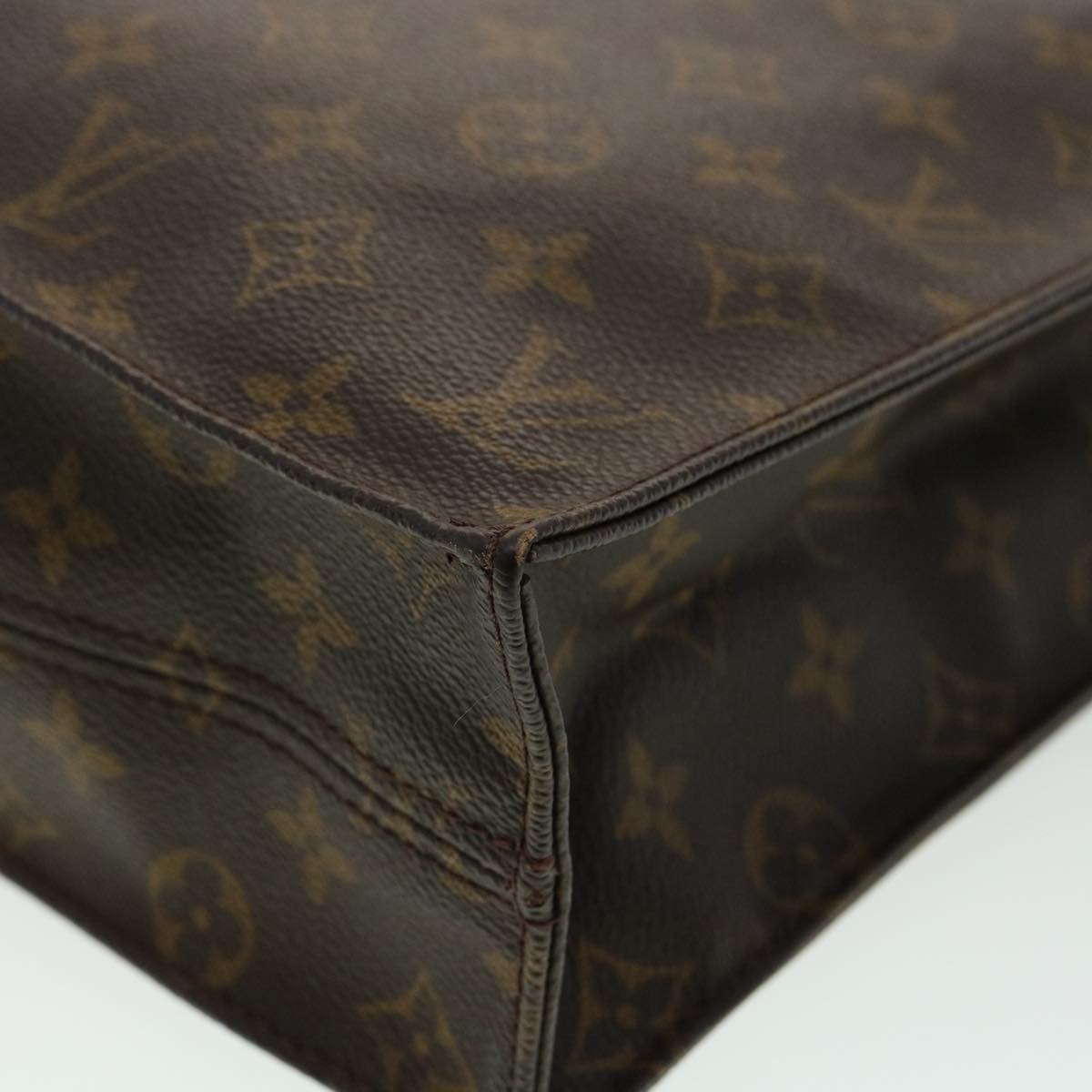 LOUIS VUITTON Monogram Sac Plat Hand Bag M51140 LV Auth rd3465