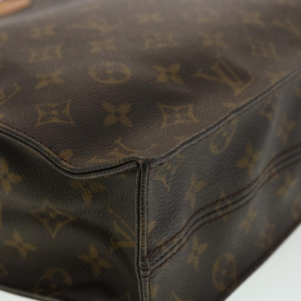 LOUIS VUITTON Monogram Sac Plat Hand Bag M51140 LV Auth rd3465