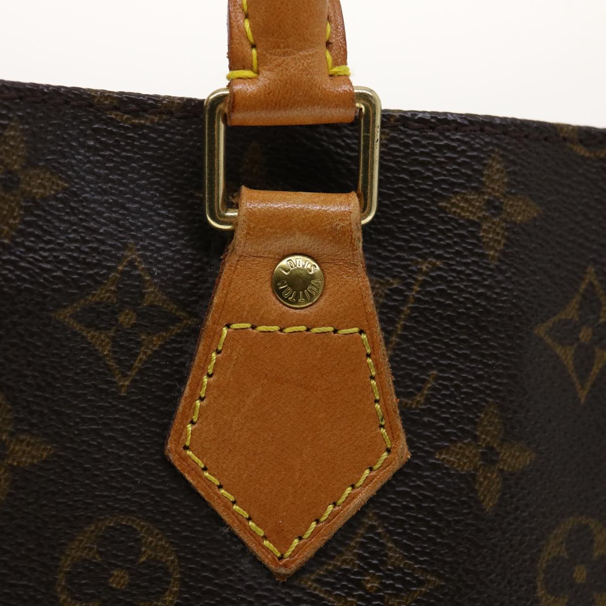 LOUIS VUITTON Monogram Sac Plat Hand Bag M51140 LV Auth rd3465