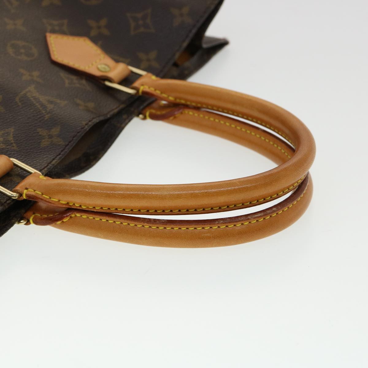 LOUIS VUITTON Monogram Sac Plat Hand Bag M51140 LV Auth rd3465