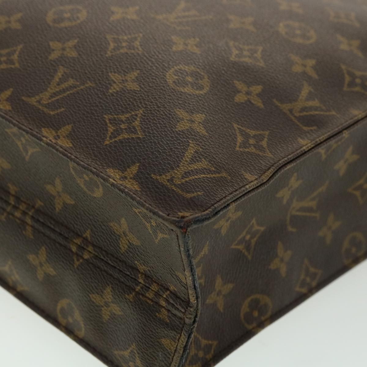 LOUIS VUITTON Monogram Sac Plat Hand Bag M51140 LV Auth rd3483