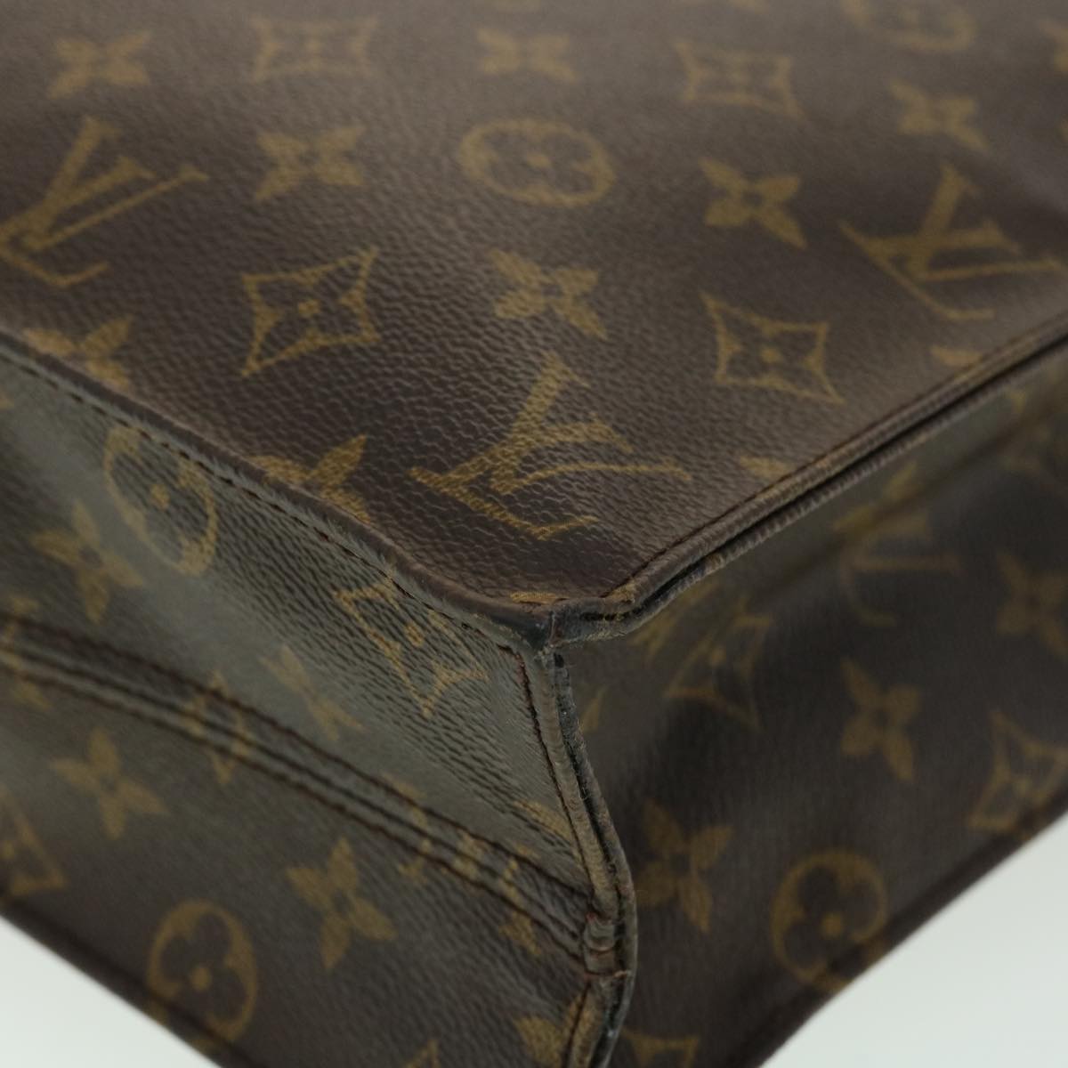 LOUIS VUITTON Monogram Sac Plat Hand Bag M51140 LV Auth rd3483