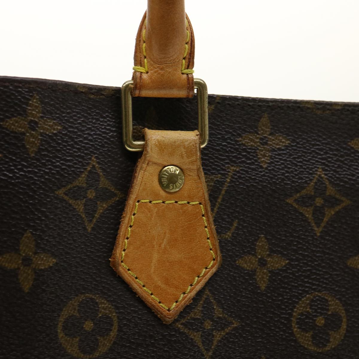 LOUIS VUITTON Monogram Sac Plat Hand Bag M51140 LV Auth rd3483