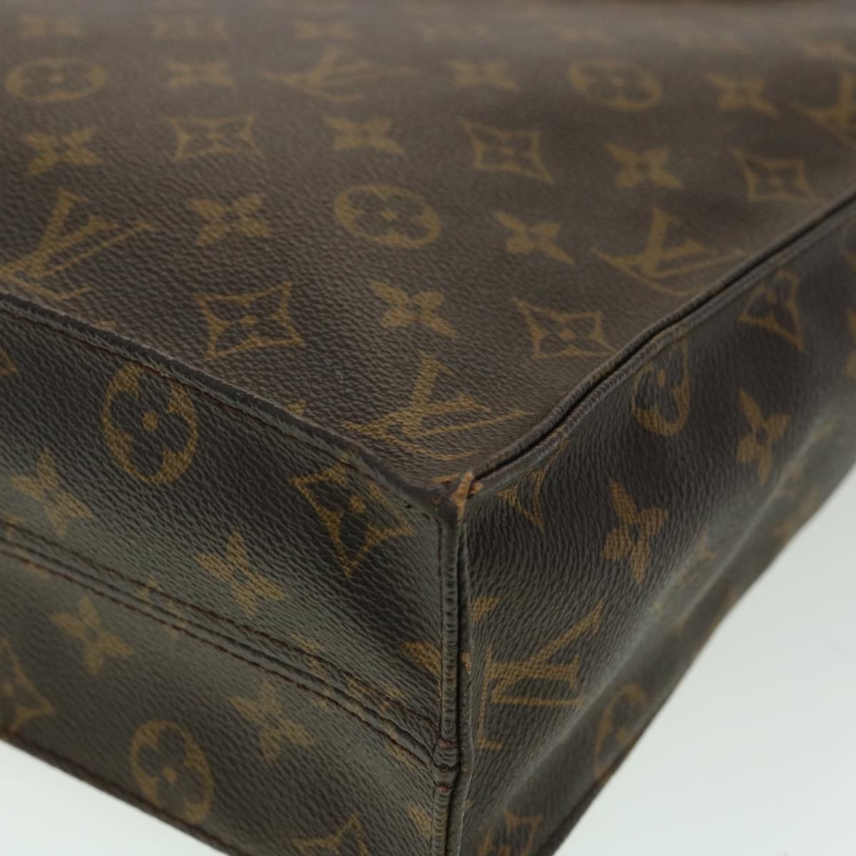 LOUIS VUITTON Monogram Sac Plat Hand Bag M51140 LV Auth rd3492