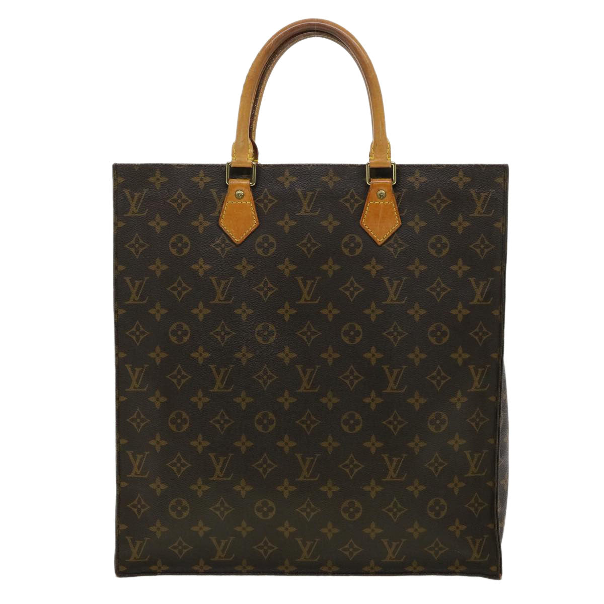 LOUIS VUITTON Monogram Sac Plat Hand Bag M51140 LV Auth rd3492