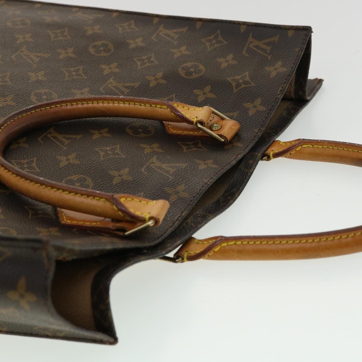 LOUIS VUITTON Monogram Sac Plat Hand Bag M51140 LV Auth rd3492