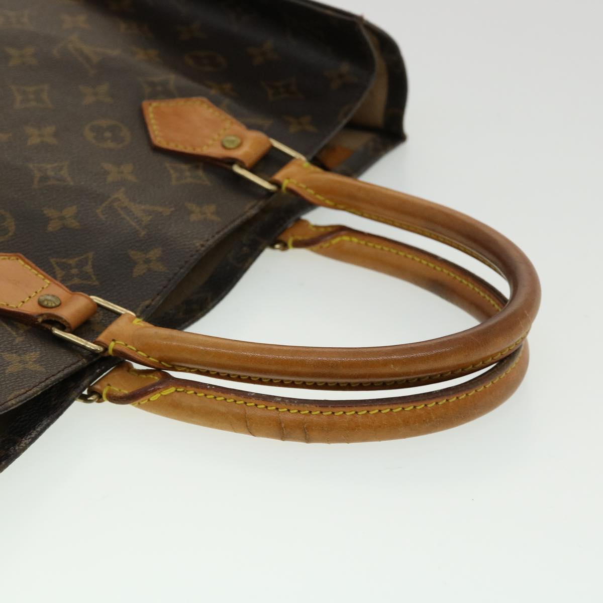 LOUIS VUITTON Monogram Sac Plat Hand Bag M51140 LV Auth rd3492