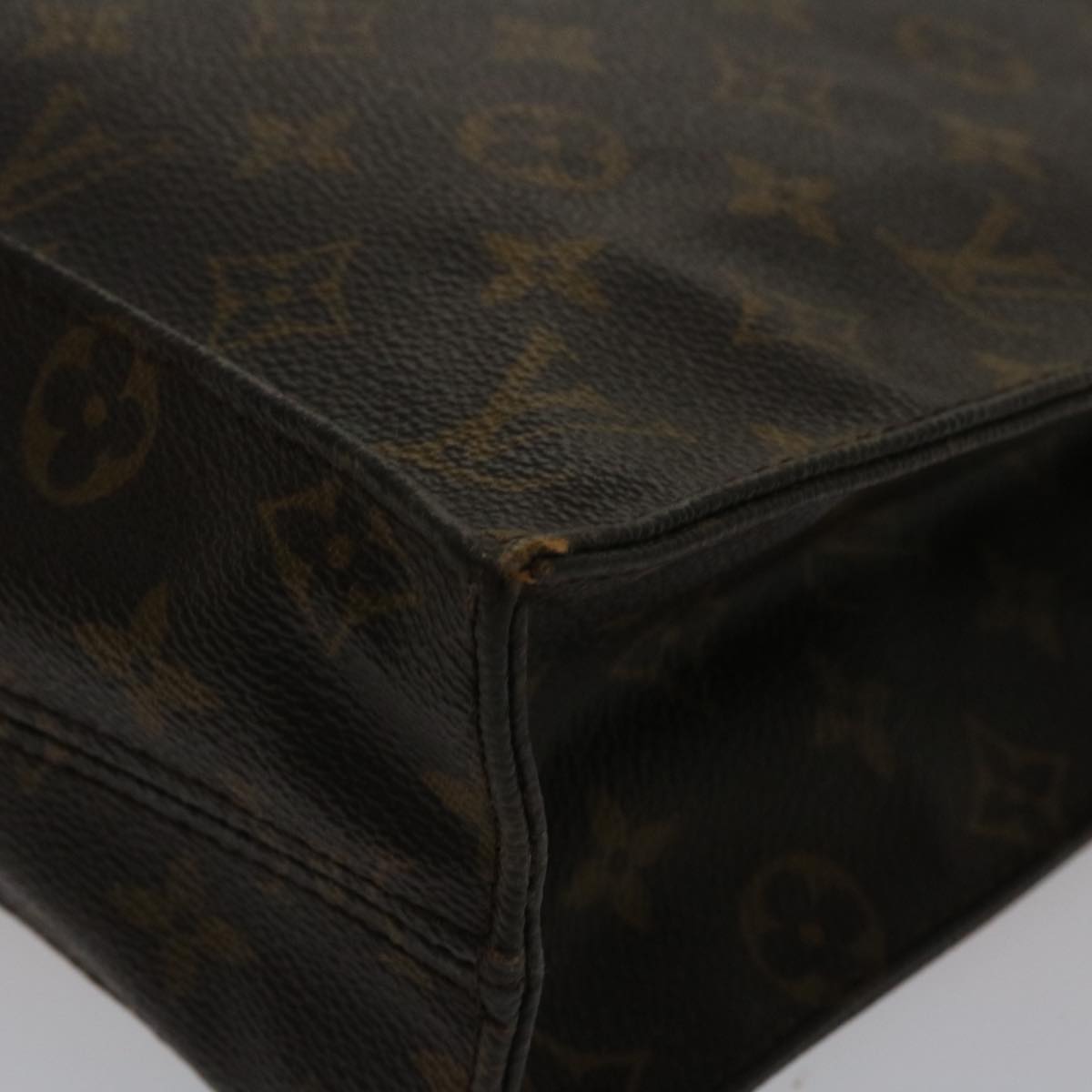 LOUIS VUITTON Monogram Sac Plat Hand Bag M51140 LV Auth rd3568