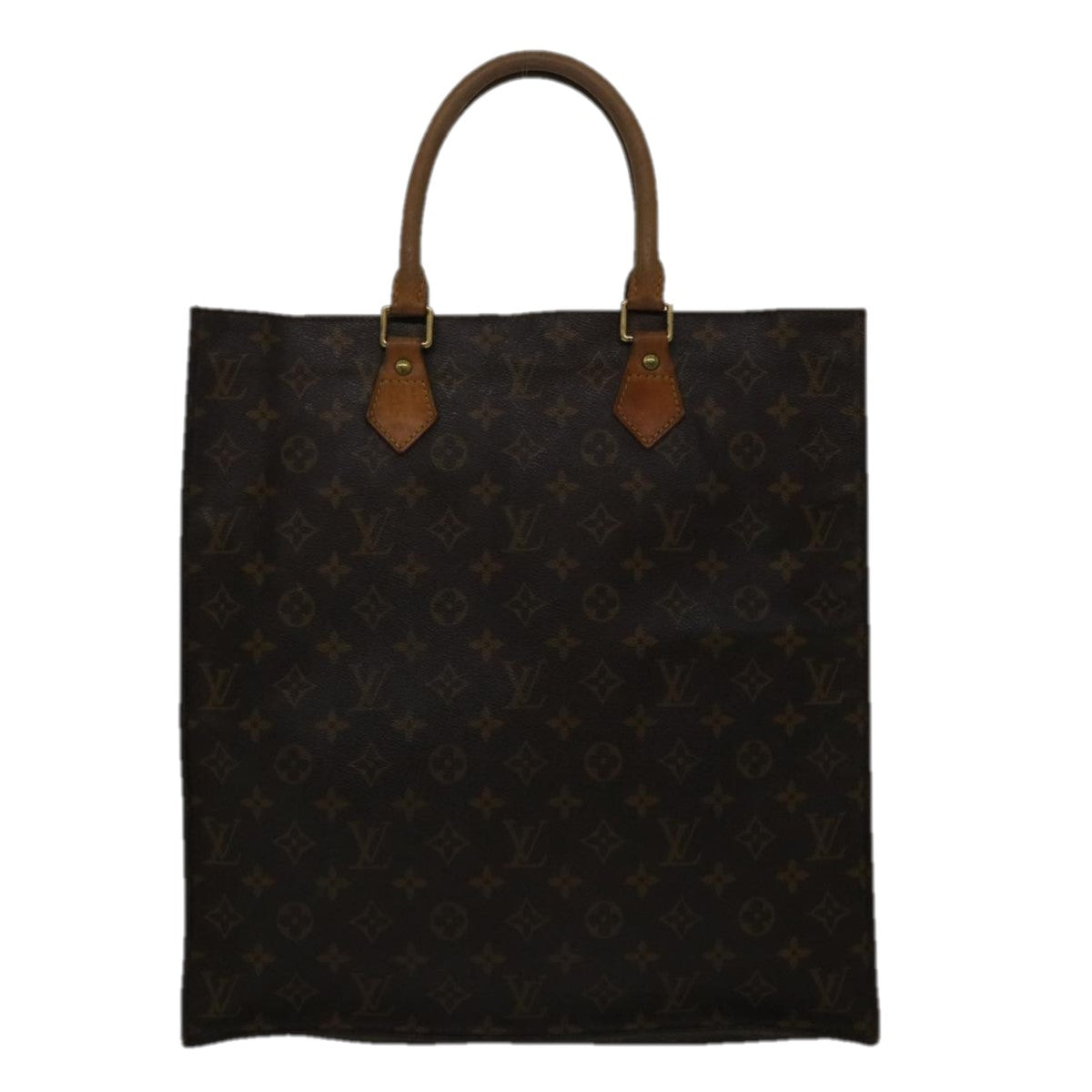 LOUIS VUITTON Monogram Sac Plat Hand Bag M51140 LV Auth rd3568