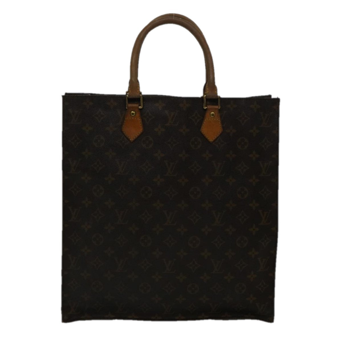 LOUIS VUITTON Monogram Sac Plat Hand Bag M51140 LV Auth rd3568 - 0