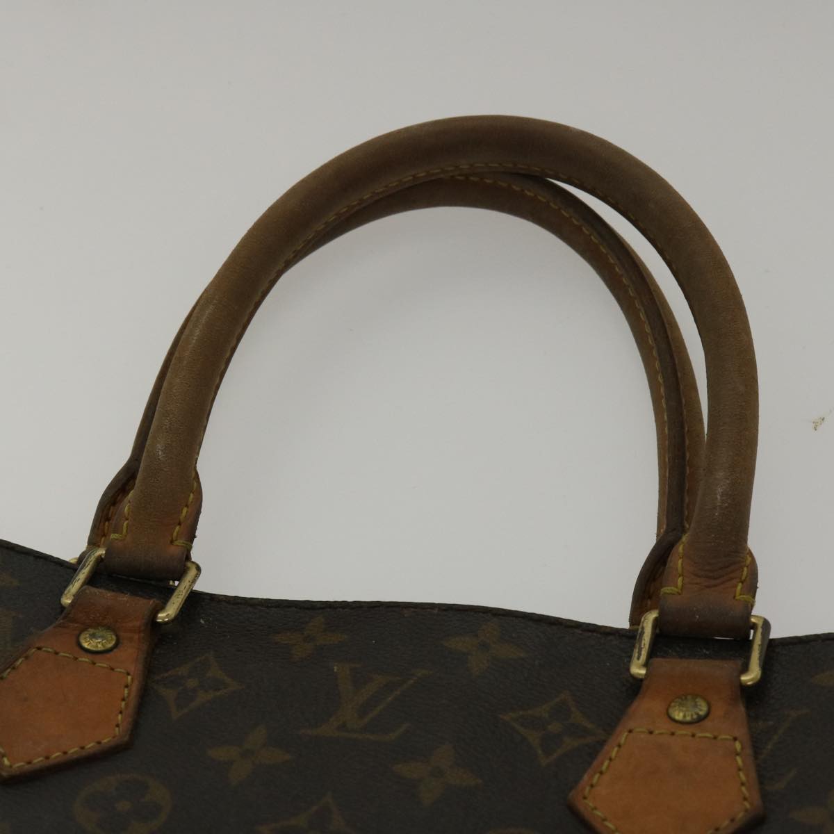 LOUIS VUITTON Monogram Sac Plat Hand Bag M51140 LV Auth rd3568