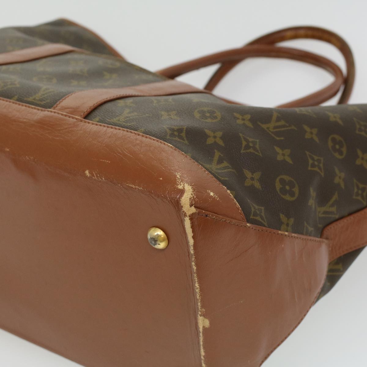 LOUIS VUITTON Monogram Sac Weekend GM Tote Bag M42420 LV Auth rd3704