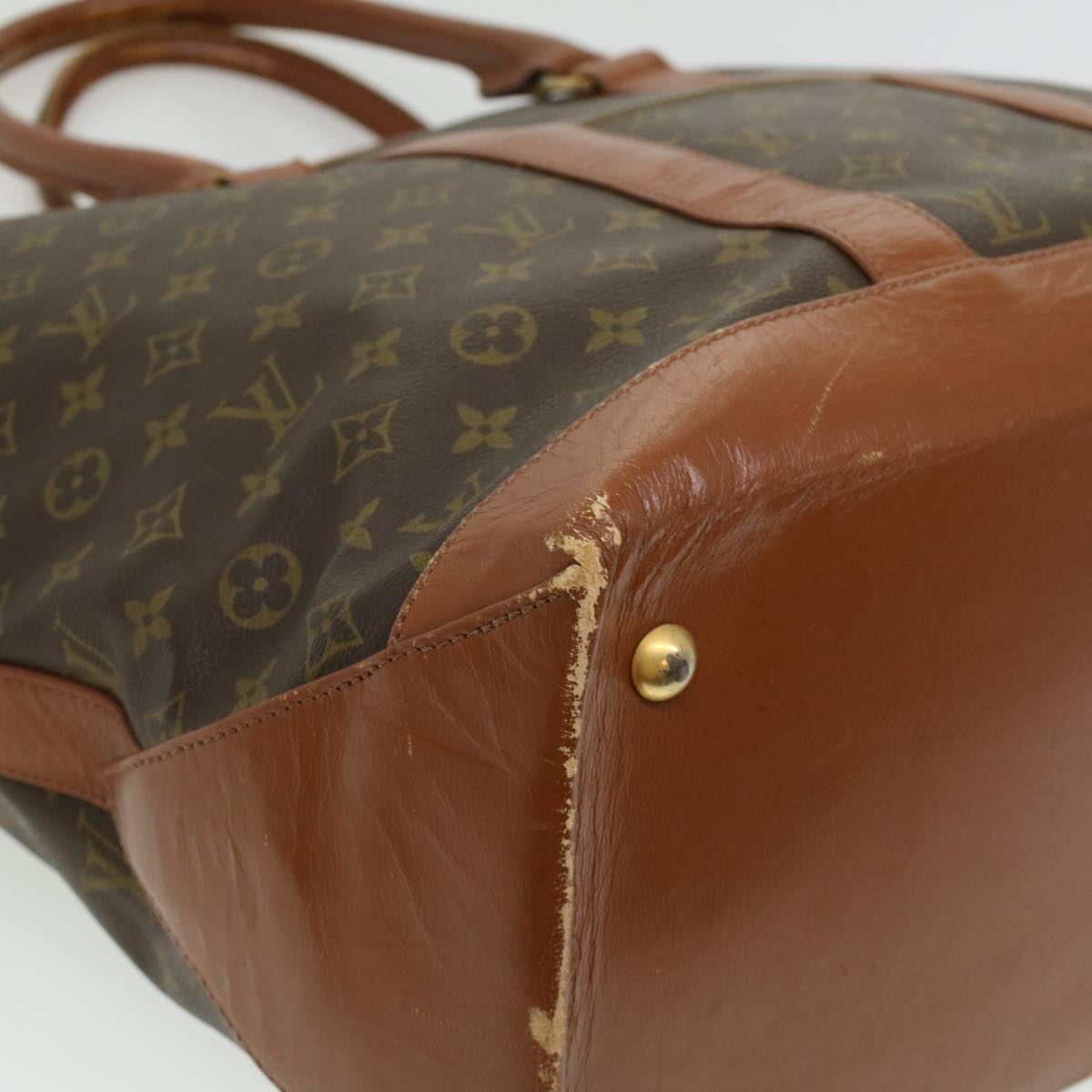 LOUIS VUITTON Monogram Sac Weekend GM Tote Bag M42420 LV Auth rd3704