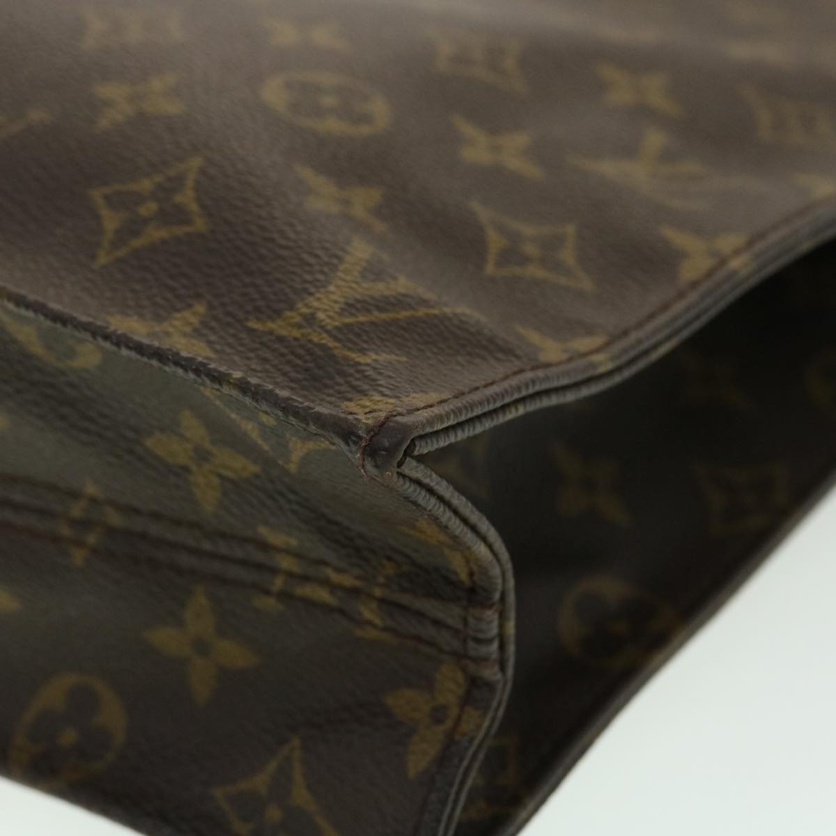 LOUIS VUITTON Monogram Sac Plat Hand Bag M51140 LV Auth rd3752