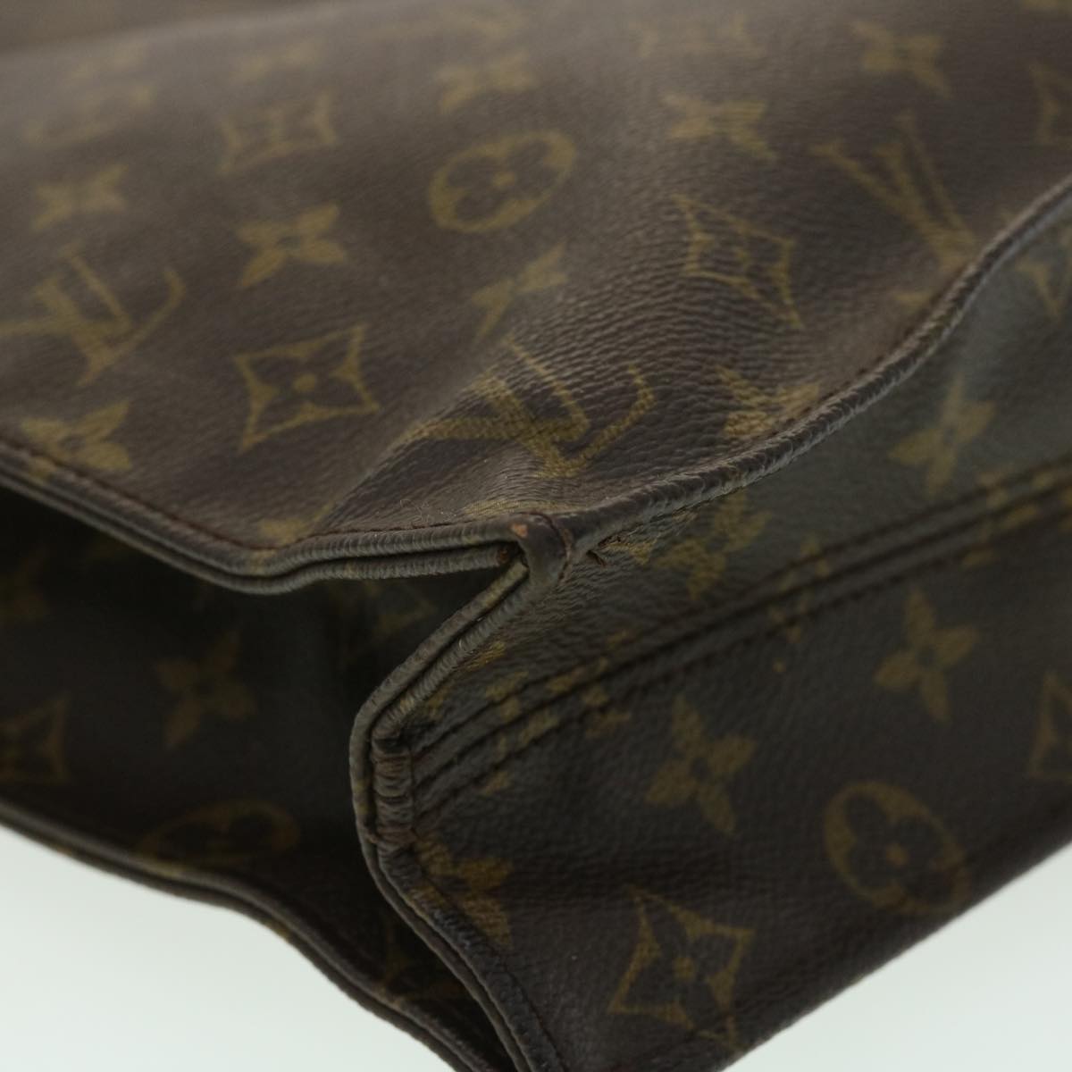 LOUIS VUITTON Monogram Sac Plat Hand Bag M51140 LV Auth rd3752