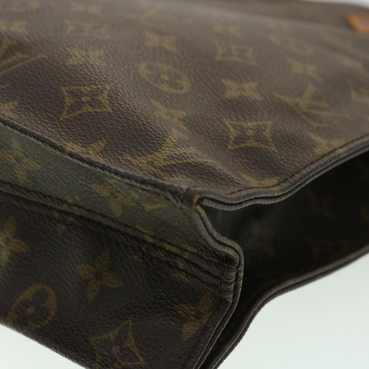 LOUIS VUITTON Monogram Sac Plat Hand Bag M51140 LV Auth rd3752