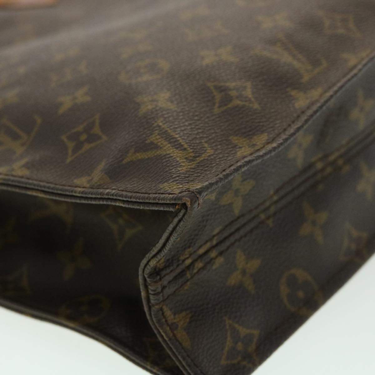 LOUIS VUITTON Monogram Sac Plat Hand Bag M51140 LV Auth rd3752