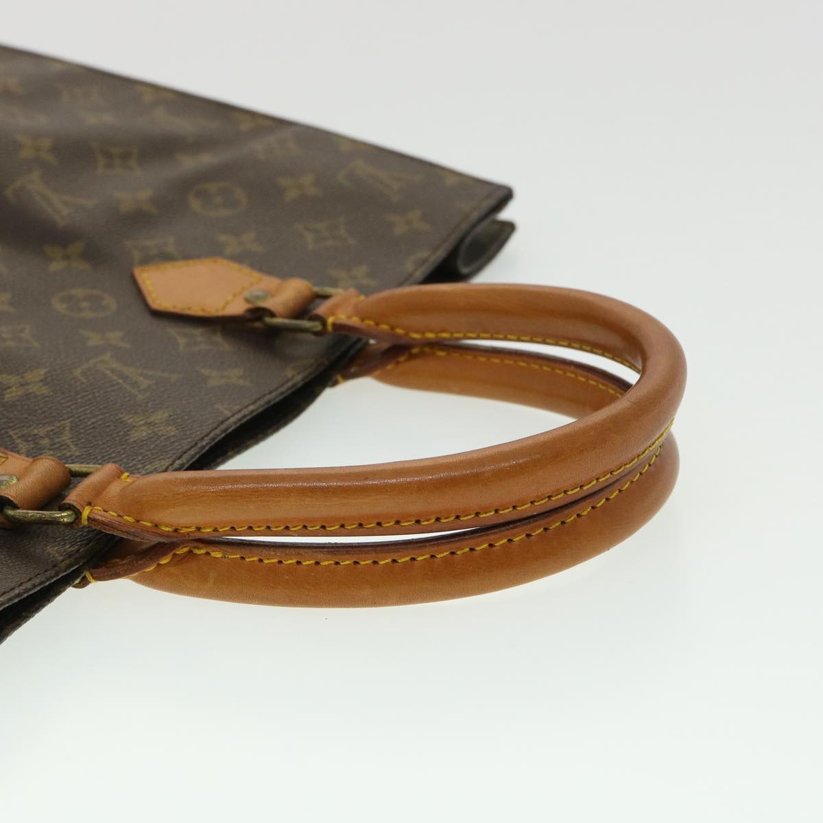 LOUIS VUITTON Monogram Sac Plat Hand Bag M51140 LV Auth rd3752