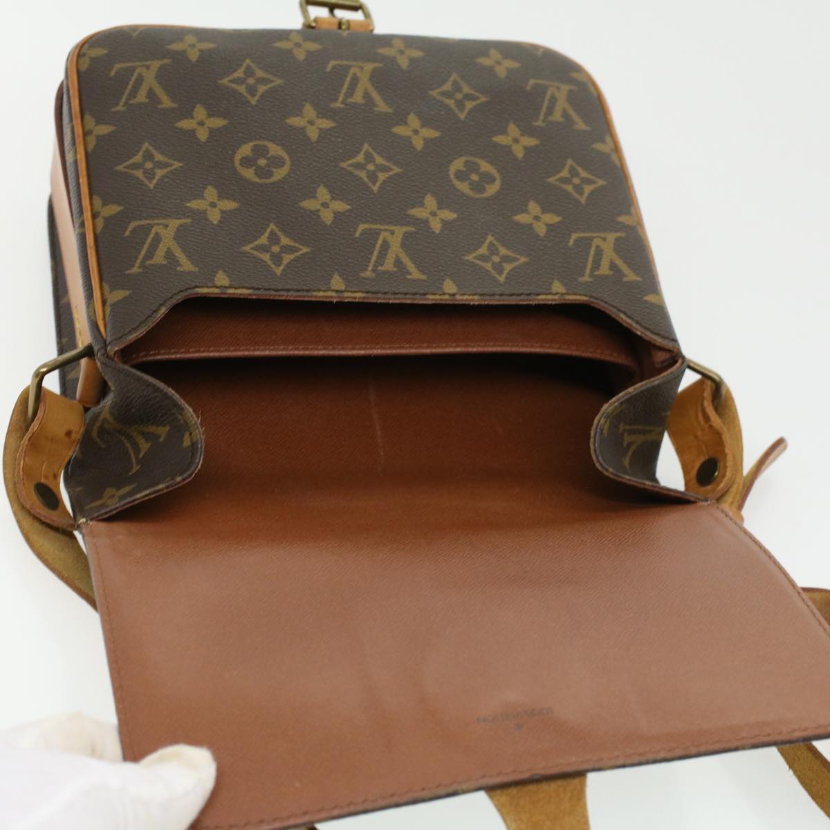 LOUIS VUITTON Monogram Cartouchiere MM Shoulder Bag M51253 LV Auth rd3756